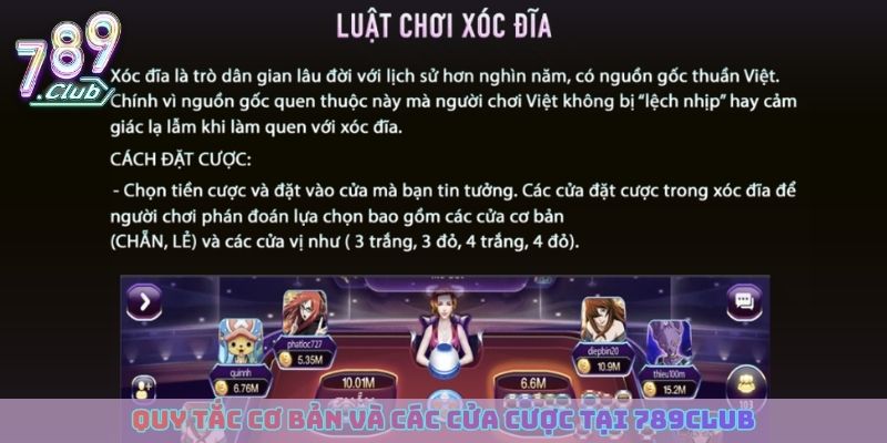 Quy tắc cơ bản và các cửa cược tại 789club