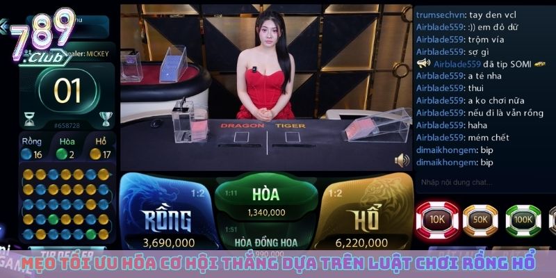 Mẹo tối ưu hóa cơ hội thắng dựa trên luật chơi Rồng Hổ