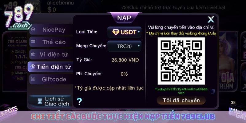 Chi tiết các bước thực hiện nạp tiền 789club